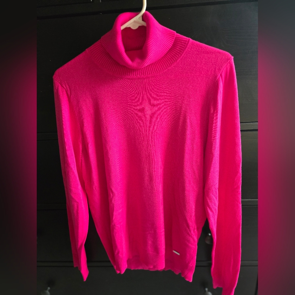 Calvin Klein Cerise Turtle Neck